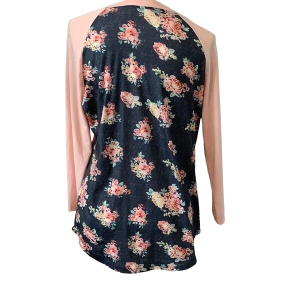 CEASIKERY LONG SLEEVE PULL-ON TOP, WOMENS, L, MULTICOLORED, RAGLAN SLEEVES - Picture 3 of 11